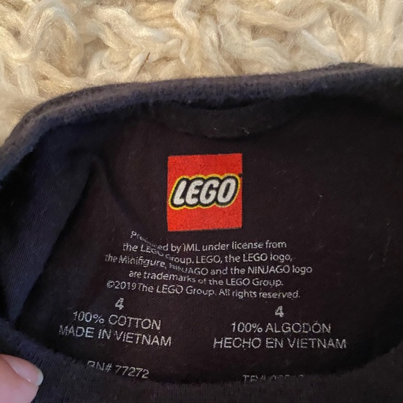 Lego Ninjago black T Shirt Kids Size 4 - Picture 3 of 3